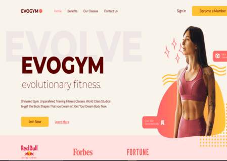 Interface do projeto Evogym